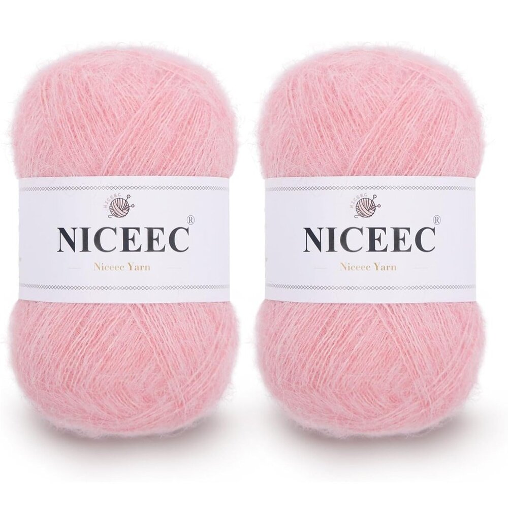 Soft Mohair Blend Yarn - Light Pink